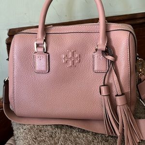 Tory burch leather satchel bag
